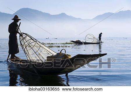 "Fisherman on the Inle Lake, Nyaung Shwe, Shan State, Myanmar, Burma, Asia" View Large Photo Image Stock Photography - "Fisherman on the Inle Lake, Nyaung Shwe, Shan State, Myanmar, Burma, Asia". Fotosearch