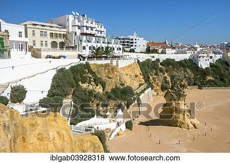 "Fisherman's Beach, Albufeira, Algarve, Portugal, Europe" View Large Photo Image Stock Photo - "Fisherman's Beach, Albufeira, Algarve, Portugal, Europe". Fotosearch