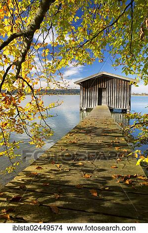 "Fisherman's hut in autumn at Lake Kochelsee, Bavaria, Germany, Europe, PublicGround, Europe" View Large Photo Image Picture - "Fisherman's hut in autumn at Lake Kochelsee, Bavaria, Germany, Europe, PublicGround, Europe". Fotosearch