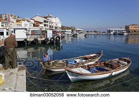 "Fishermen in the fishing port, Sea of? Çï? ÇïMarmara, Burgazada, Prince Islands, Istanbul, Asian side, Istanbul Province, Turkey, Asia" View Large Photo Image Stock Photo - "Fishermen in the fishing port, Sea of? Çï? ÇïMarmara, Burgazada, Prince Islands, Istanbul, Asian side, Istanbul Province, Turkey, Asia". Fotosearch