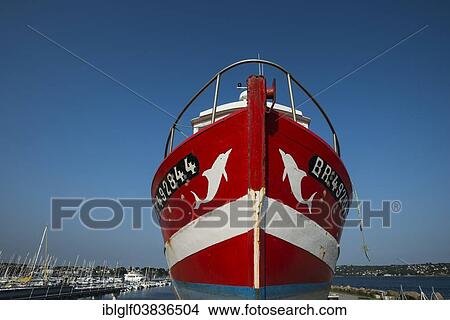 "Fishing boat at the pier, Brest, Brittany, France, Europe" View Large Photo Image Picture - "Fishing boat at the pier, Brest, Brittany, France, Europe". Fotosearch