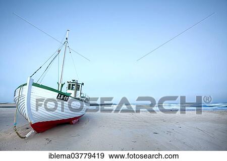 "Fishing boat in the morning, Loekken, Denmark, Europe" View Large Photo Image Stock Photo - "Fishing boat in the morning, Loekken, Denmark, Europe". Fotosearch