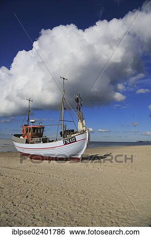 "Fishing boat on the beach of Lokken, North Jytland, Denmark, Europe" View Large Photo Image Stock Photograph - "Fishing boat on the beach of Lokken, North Jytland, Denmark, Europe". Fotosearch