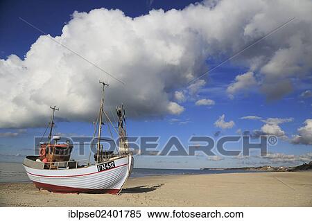 "Fishing boat on the beach of Lokken, North Jytland, Denmark, Europe" View Large Photo Image Stock Photography - "Fishing boat on the beach of Lokken, North Jytland, Denmark, Europe". Fotosearch