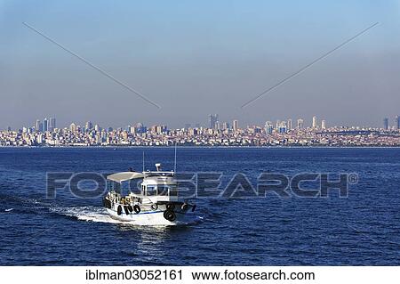 "Fishing boat on the Marmara Sea with the Asian side of Istanbul, Istanbul, Asian side, Istanbul Province, Turkey, Asia" View Large Photo Image Stock Image - "Fishing boat on the Marmara Sea with the Asian side of Istanbul, Istanbul, Asian side, Istanbul Province, Turkey, Asia". Fotosearch