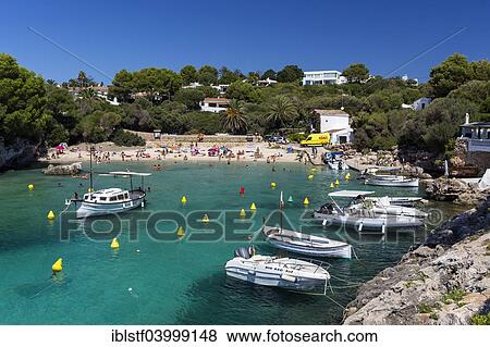 "Fishing boats, Cala de Binisafuller, Binisafuller, also Cala Binisafua, bay on the southeastern coast, Menorca, Balearic Islands, Spain, Europe" View Large Photo Image Stock Photo - "Fishing boats, Cala de Binisafuller, Binisafuller, also Cala Binisafua, bay on the southeastern coast, Menorca, Balearic Islands, Spain, Europe". Fotosearch