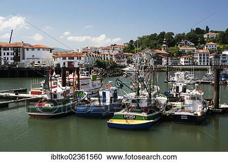 "Fishing boats, fishing port of Saint-Jean-de-Luz, in Basque: Donibane Lohizune, Pyrenees, Aquitaine region, Pyrenees-Atlantiques department, France, Europe" View Large Photo Image Stock Image - "Fishing boats, fishing port of Saint-Jean-de-Luz, in Basque: Donibane Lohizune, Pyrenees, Aquitaine region, Pyrenees-Atlantiques department, France, Europe". Fotosearch