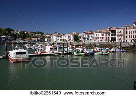 "Fishing boats, fishing port of Saint-Jean-de-Luz, in Basque: Donibane Lohizune, Pyrenees, Aquitaine region, Pyrenees-Atlantiques department, France, Europe" View Large Photo Image Stock Photo - "Fishing boats, fishing port of Saint-Jean-de-Luz, in Basque: Donibane Lohizune, Pyrenees, Aquitaine region, Pyrenees-Atlantiques department, France, Europe". Fotosearch