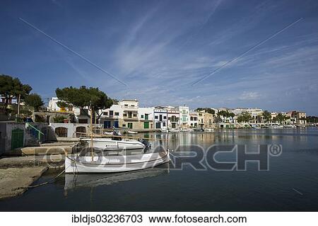 "Fishing boats in the harbor, Portocolom, Felanitx, Majorca, Balearic Islands, Spain, Europe" View Large Photo Image Stock Image - "Fishing boats in the harbor, Portocolom, Felanitx, Majorca, Balearic Islands, Spain, Europe". Fotosearch
