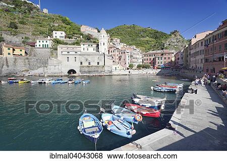 "Fishing boats in the harbor, Vernazza, Cinque Terre, Rivera di Levante, Province of La Spezia, Liguria, Italy, Europe" View Large Photo Image Stock Photo - "Fishing boats in the harbor, Vernazza, Cinque Terre, Rivera di Levante, Province of La Spezia, Liguria, Italy, Europe". Fotosearch