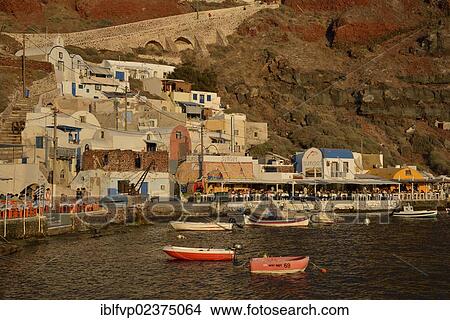"Fishing boats in the harbour of Ammoudi, Ammoudi Bay near Oia, Santorini, Cyclades, Greek island, Greece, Europe" View Large Photo Image Picture - "Fishing boats in the harbour of Ammoudi, Ammoudi Bay near Oia, Santorini, Cyclades, Greek island, Greece, Europe". Fotosearch