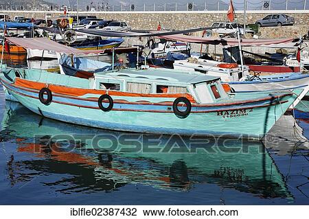 "Fishing boats in the port of Alanya, Antalya, Turkish Riviera, Turkey, Asia" View Large Photo Image Stock Image - "Fishing boats in the port of Alanya, Antalya, Turkish Riviera, Turkey, Asia". Fotosearch