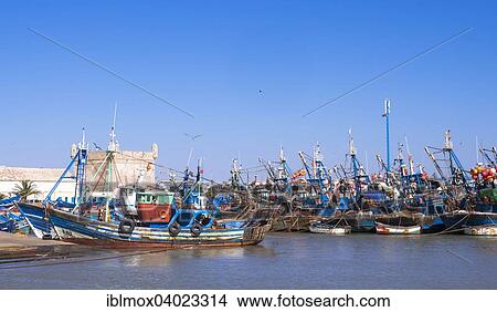 "Fishing boats in the port of Essaouira, Unesco World Heritage Site, Morocco, Africa" View Large Photo Image Picture - "Fishing boats in the port of Essaouira, Unesco World Heritage Site, Morocco, Africa". Fotosearch