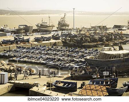"Fishing boats in the port of Essaouira, Unesco World Heritage Site, Morocco, Africa" View Large Photo Image Stock Image - "Fishing boats in the port of Essaouira, Unesco World Heritage Site, Morocco, Africa". Fotosearch