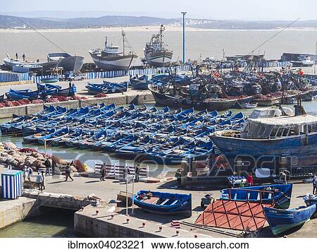 "Fishing boats in the port of Essaouira, Unesco World Heritage Site, Morocco, Africa" View Large Photo Image Stock Image - "Fishing boats in the port of Essaouira, Unesco World Heritage Site, Morocco, Africa". Fotosearch