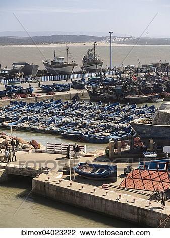 "Fishing boats in the port of Essaouira, Unesco World Heritage Site, Morocco, Africa" View Large Photo Image Stock Image - "Fishing boats in the port of Essaouira, Unesco World Heritage Site, Morocco, Africa". Fotosearch