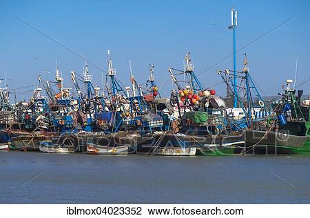 "Fishing boats in the port of Essaouira, Unesco World Heritage Site, Morocco, Africa" View Large Photo Image Stock Image - "Fishing boats in the port of Essaouira, Unesco World Heritage Site, Morocco, Africa". Fotosearch