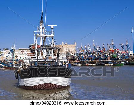 "Fishing boats in the port of Essaouira, Unesco World Heritage Site, Morocco, Africa" View Large Photo Image Stock Photo - "Fishing boats in the port of Essaouira, Unesco World Heritage Site, Morocco, Africa". Fotosearch