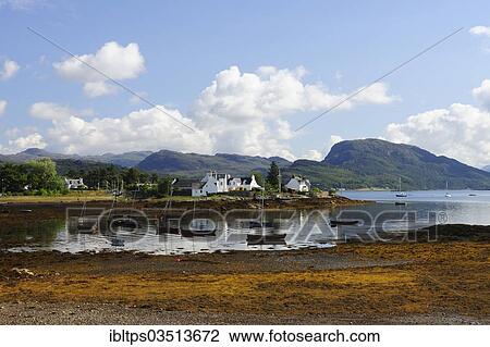 "Fishing harbour at low tide, Plockton, Highlands, Scotland, United Kingdom, Europe" View Large Photo Image Stock Image - "Fishing harbour at low tide, Plockton, Highlands, Scotland, United Kingdom, Europe". Fotosearch