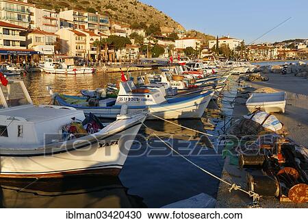"Fishing harbour, Cesme, Cesme Peninsula, Izmir Province, Aegean Region, Turkey, Asia" View Large Photo Image Stock Image - "Fishing harbour, Cesme, Cesme Peninsula, Izmir Province, Aegean Region, Turkey, Asia". Fotosearch