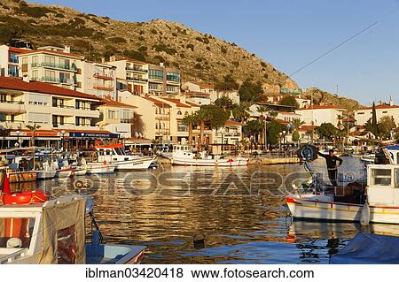 "Fishing harbour, Cesme, Cesme Peninsula, Izmir Province, Aegean Region, Turkey, Asia" View Large Photo Image Stock Photo - "Fishing harbour, Cesme, Cesme Peninsula, Izmir Province, Aegean Region, Turkey, Asia". Fotosearch
