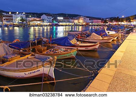 Picture - "Fishing harbour, Foca, Foca, Izmir Province, Aegean Region, Turkey, Asia". Fotosearch