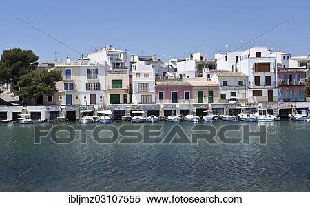 "Fishing harbour of Porto Colom, Portocolom, Mallorca, Majorca, Balearic Islands, Spain, Europe" View Large Photo Image Stock Photography - "Fishing harbour of Porto Colom, Portocolom, Mallorca, Majorca, Balearic Islands, Spain, Europe". Fotosearch