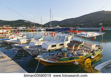 "Fishing port, Datca, Datca Peninsula, Mugla Province, Aegean, Turkey, Asia" View Large Photo Image Stock Photo - "Fishing port, Datca, Datca Peninsula, Mugla Province, Aegean, Turkey, Asia". Fotosearch