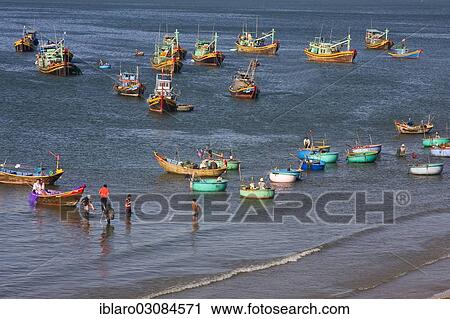 Stock Image - "Fishing port, Mui Ne, M??i Ne, Sudostasien, Vietnam, Asia". Fotosearch