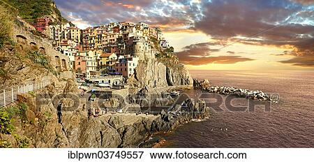 "Fishing port of Manarola in the evening, Manarola, Cinque Terre National Park, Liguria, Italy, Europe" View Large Photo Image Stock Photo - "Fishing port of Manarola in the evening, Manarola, Cinque Terre National Park, Liguria, Italy, Europe". Fotosearch