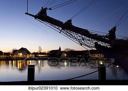 "Fishing port of Wieck at dusk, Greifswald, Mecklenburg-Western Pomerania, Germany, Europe" View Large Photo Image Stock Image - "Fishing port of Wieck at dusk, Greifswald, Mecklenburg-Western Pomerania, Germany, Europe". Fotosearch