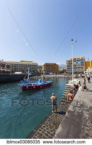 "Fishing port, Punta Brava, Puerto de la Cruz, Tenerife, Canary Islands, Spain, Europe" View Large Photo Image Stock Photography - "Fishing port, Punta Brava, Puerto de la Cruz, Tenerife, Canary Islands, Spain, Europe". Fotosearch
