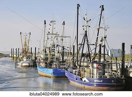 Stock Photo - "Fishing port, Wremen, Lower Saxony, Germany, Europe". Fotosearch