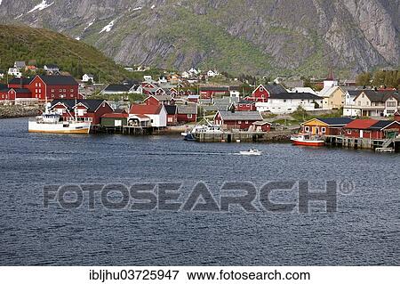 "Fishing village of Reine, Reine, Moskenesoy, Lofoten, Nordland, Norway, Europe" View Large Photo Image Stock Photo - "Fishing village of Reine, Reine, Moskenesoy, Lofoten, Nordland, Norway, Europe". Fotosearch