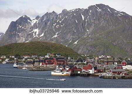 "Fishing village of Reine, Reine, Moskenesoy, Lofoten, Nordland, Norway, Europe" View Large Photo Image Stock Photograph - "Fishing village of Reine, Reine, Moskenesoy, Lofoten, Nordland, Norway, Europe". Fotosearch