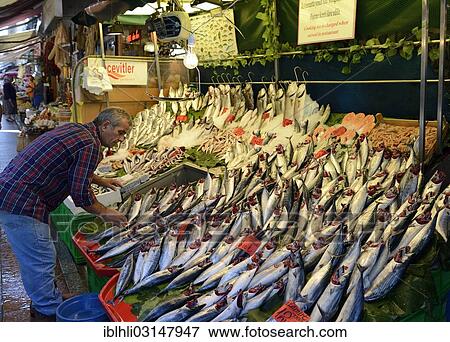 "Fishmonger at a market, Kadikoy, Istanbul, Asian side, Istanbul Province, Turkey, Asia" View Large Photo Image Stock Photo - "Fishmonger at a market, Kadikoy, Istanbul, Asian side, Istanbul Province, Turkey, Asia". Fotosearch