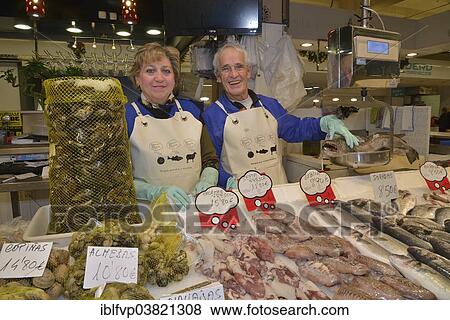 "Fishmonger Juana Fuster and Emilio de la Camara, Mercat Municipal de l'Olivar municipal market, Palma, Mallorca, Balearic Islands, Spain, Europe" View Large Photo Image Stock Photo - "Fishmonger Juana Fuster and Emilio de la Camara, Mercat Municipal de l'Olivar municipal market, Palma, Mallorca, Balearic Islands, Spain, Europe". Fotosearch