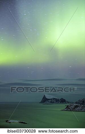 "Fjord with islands in winter and the northern lights, Sommeroya, Tromso, ‪Troms, Northern Norway, Norway, Europe" View Large Photo Image Stock Photo - "Fjord with islands in winter and the northern lights, Sommeroya, Tromso, ‪Troms, Northern Norway, Norway, Europe". Fotosearch