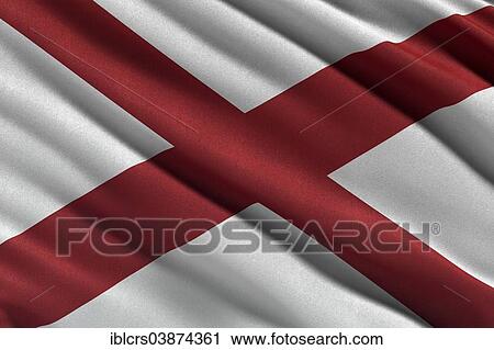 Stock Image - Flag of Alabama. Fotosearch
