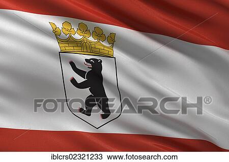 Stock Image - Flag of Berlin. Fotosearch