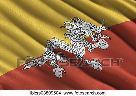 Flag of Bhutan waving in the wind View Large Photo Image Picture - Flag of Bhutan waving in the wind. Fotosearch