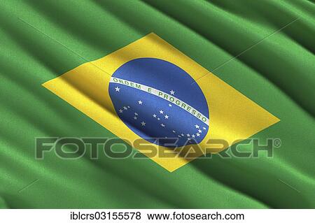Flag of Brazil waving in the wind View Large Photo Image Stock Photo - Flag of Brazil waving in the wind. Fotosearch