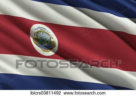 Flag of Costa Rica waving in the wind View Large Photo Image Stock Image - Flag of Costa Rica waving in the wind. Fotosearch