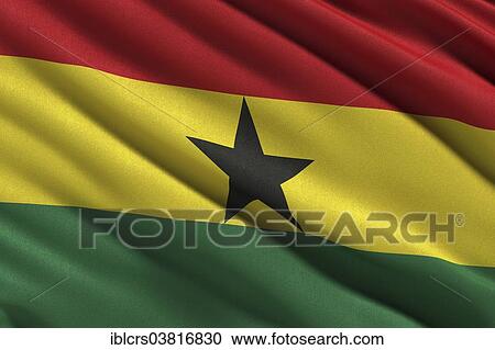 Flag of Ghana waving in the wind View Large Photo Image Stock Image - Flag of Ghana waving in the wind. Fotosearch