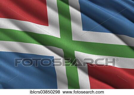 Stock Photo - Flag of Groningen. Fotosearch