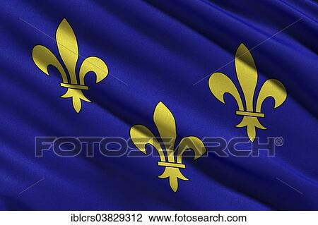 Flag of Ile-de-France View Large Photo Image Stock Image - Flag of Ile-de-France. Fotosearch