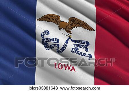 Stock Photo - Flag of Iowa. Fotosearch