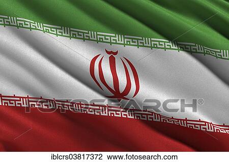 Flag of Iran waving in the wind View Large Photo Image Stock Image - Flag of Iran waving in the wind. Fotosearch