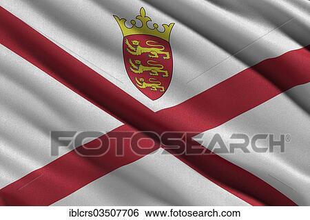 Stock Photograph - Flag of Jersey. Fotosearch