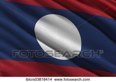 Flag of Laos waving in the wind View Large Photo Image Picture - Flag of Laos waving in the wind. Fotosearch